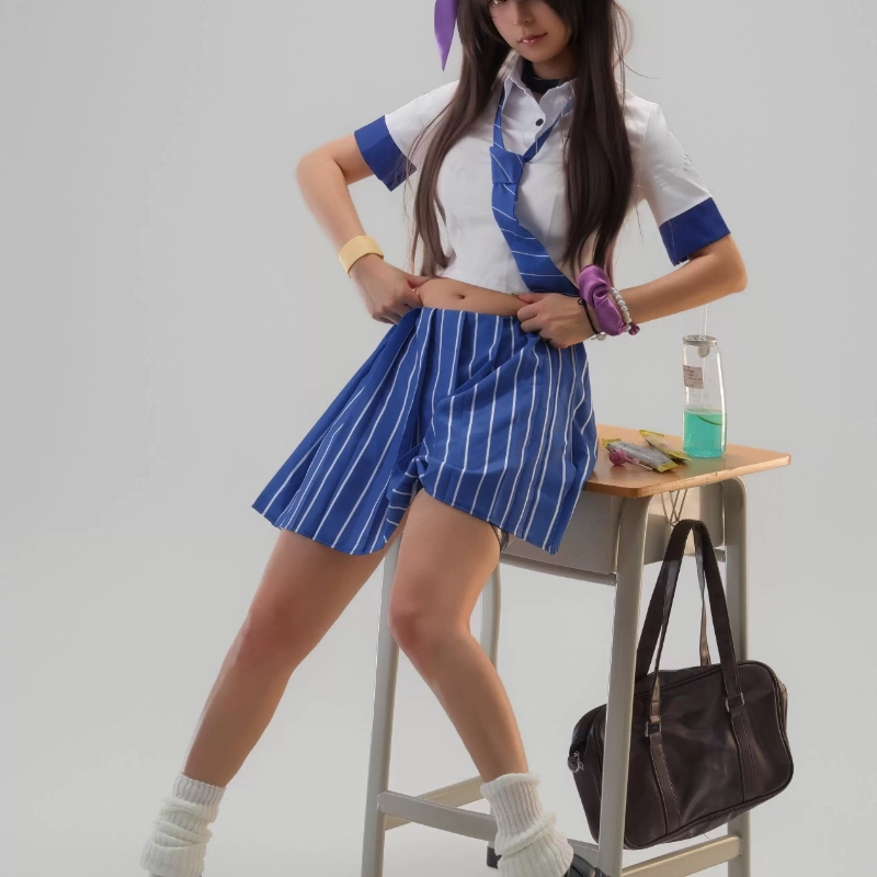 Naga Cosplay Costume JK Unifor - Knee High Sock Women 评论和价格