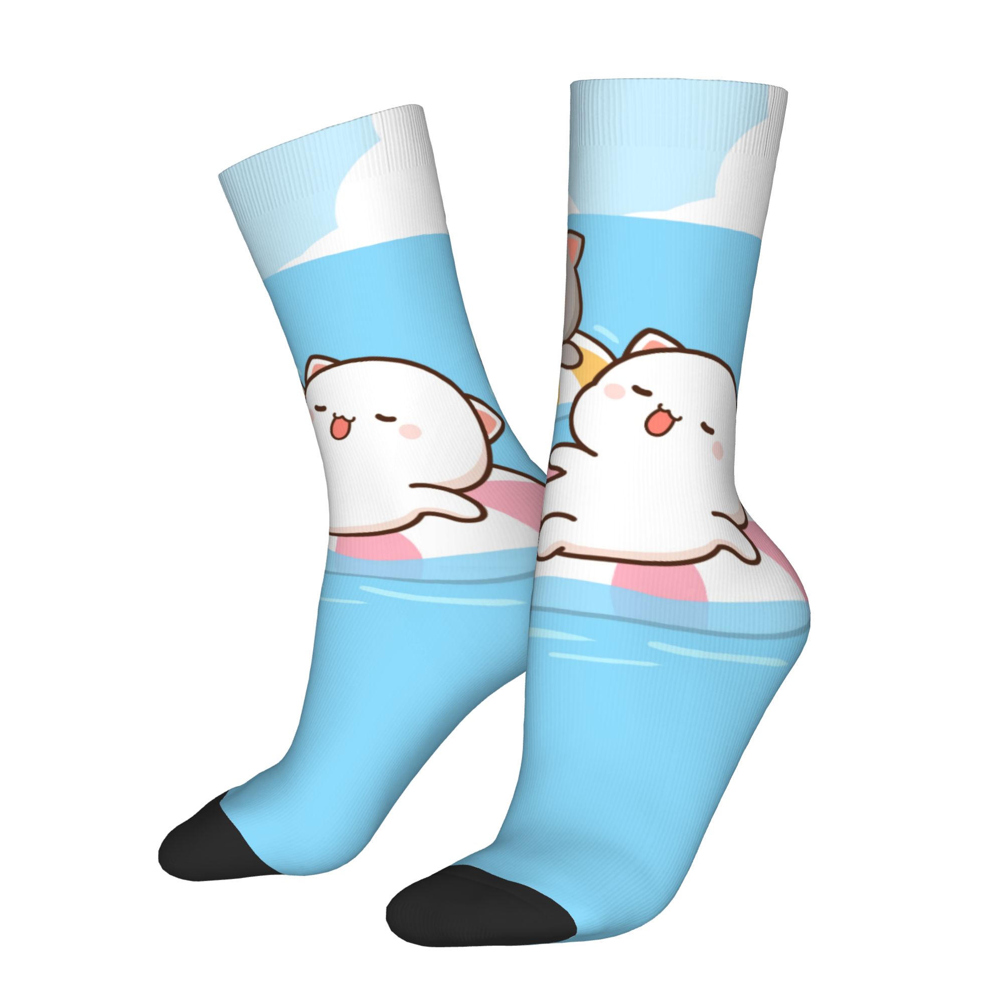 Custom Some Cute Gifs Of Mochi - Dress Sock Men 评论和价格
