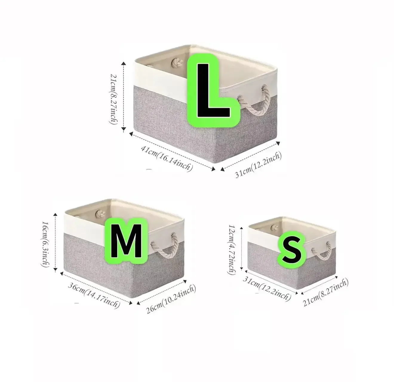 Linen Foldable Storage Basket  - Sock Organizer Tray 评论和价格